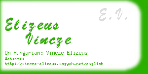 elizeus vincze business card